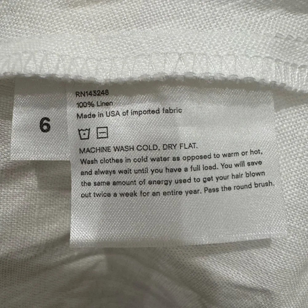NWT Reformation Seattle Linen Dress in white - Picture 9 of 9